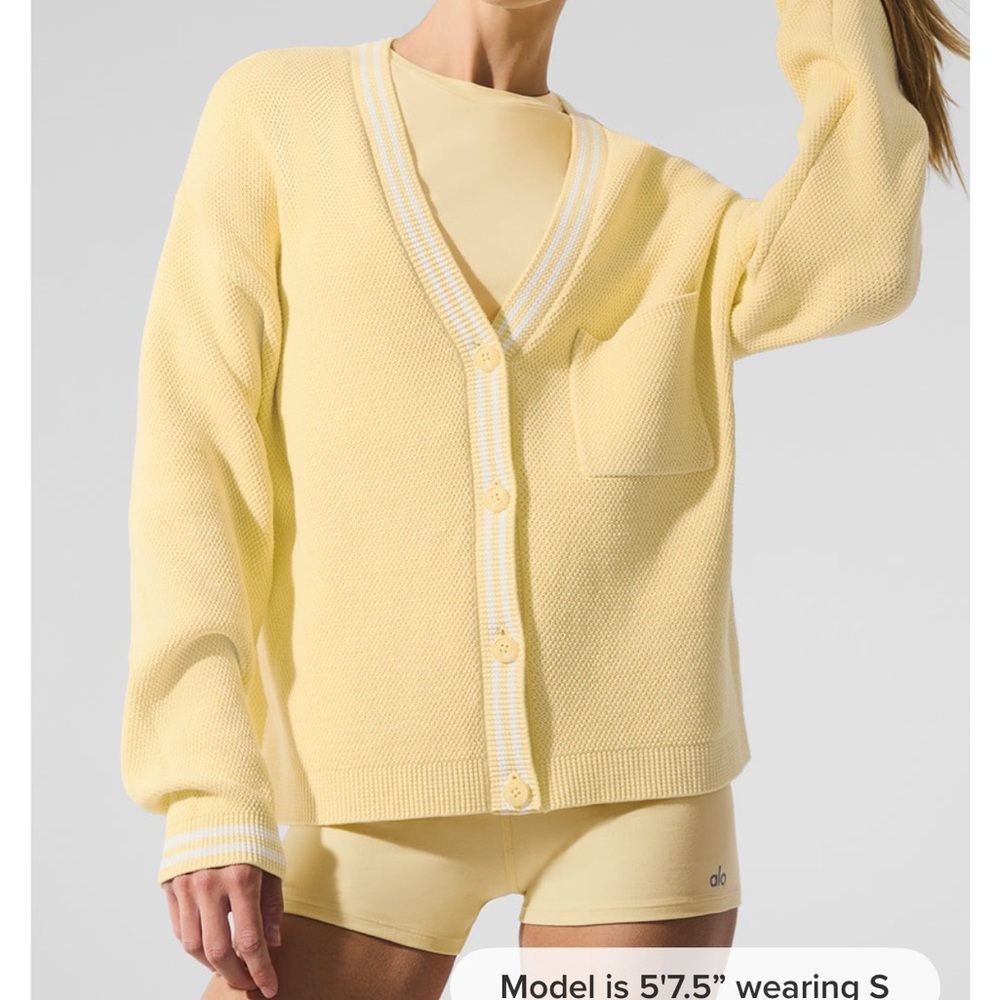 NWT- ALO Yoga Tennis Club Sweater Knit Cardigan